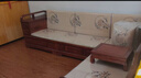 安邸红木家具非洲花梨（学名：刺猬紫檀）实木沙发新中式仿古客厅组合布艺转角贵妃沙发 转角贵妃（厚坐垫） 五件套（三+贵妃+大几+单+角几） 实拍图