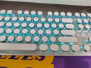 前行者（EWEADN）TK100朋克机械键盘电竞游戏有线台式电脑笔记本外接办公打字复古外设吃鸡104键 白色冰蓝光青轴 实拍图