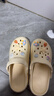 名创优品（MINISO）洞洞鞋男女夏季外穿凉鞋防滑厚底踩屎感包头凉拖鞋卡其色+海星 实拍图