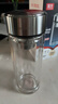 富光玻璃杯双层带茶隔大容量水杯 高档商务泡茶杯 高硼硅杯子500ml 实拍图
