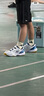 尤尼克斯（YONEX）羽毛球鞋yy基础款舒适亲子款青少年SHB101JRCR白/蓝34码 实拍图