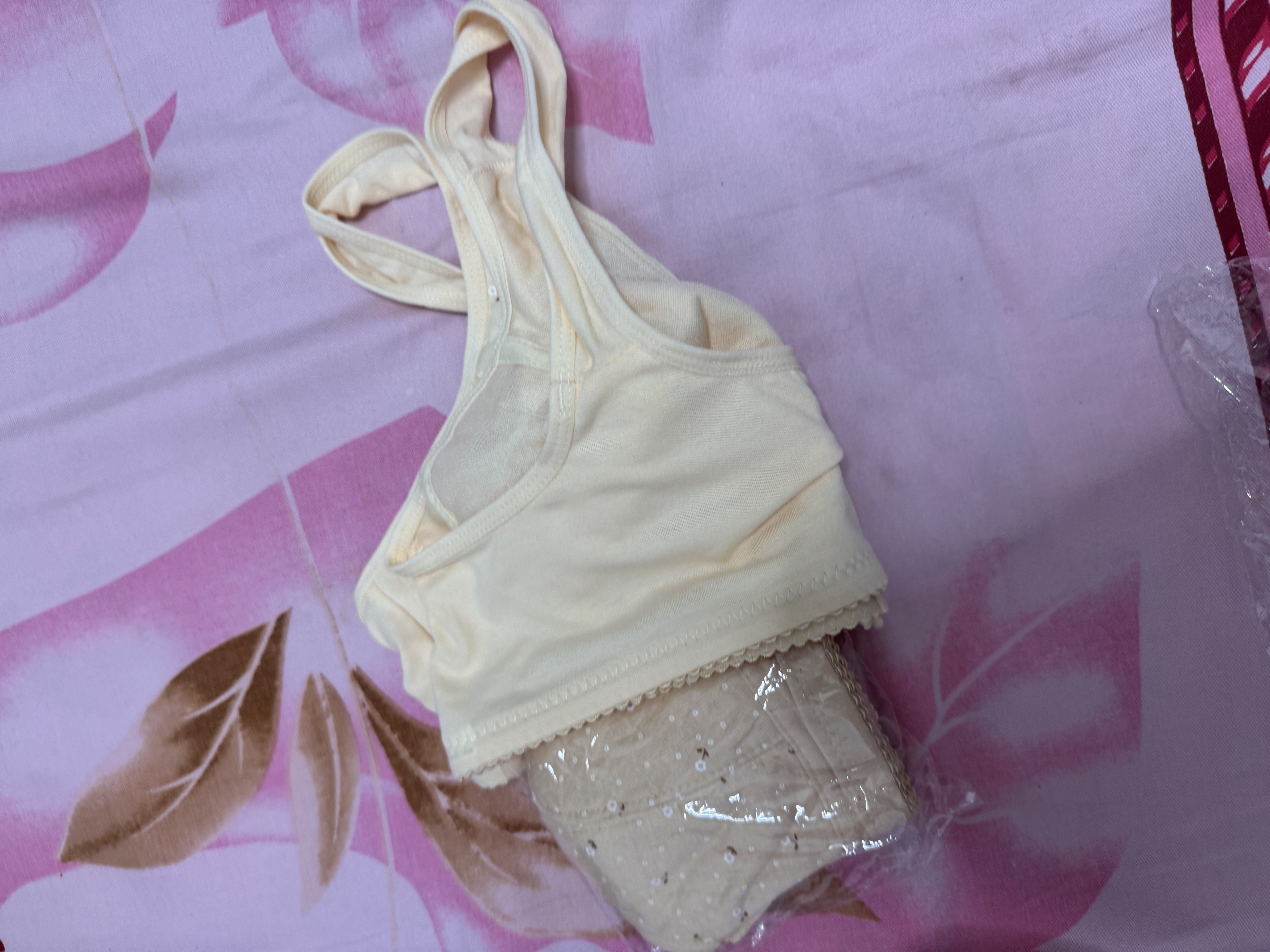 妈妈文胸内衣女无钢圈薄款中年妇女纯棉背心式前扣大码中老年胸罩 杏色+肤色【实惠两装】 38码-建议95-110斤 实拍图