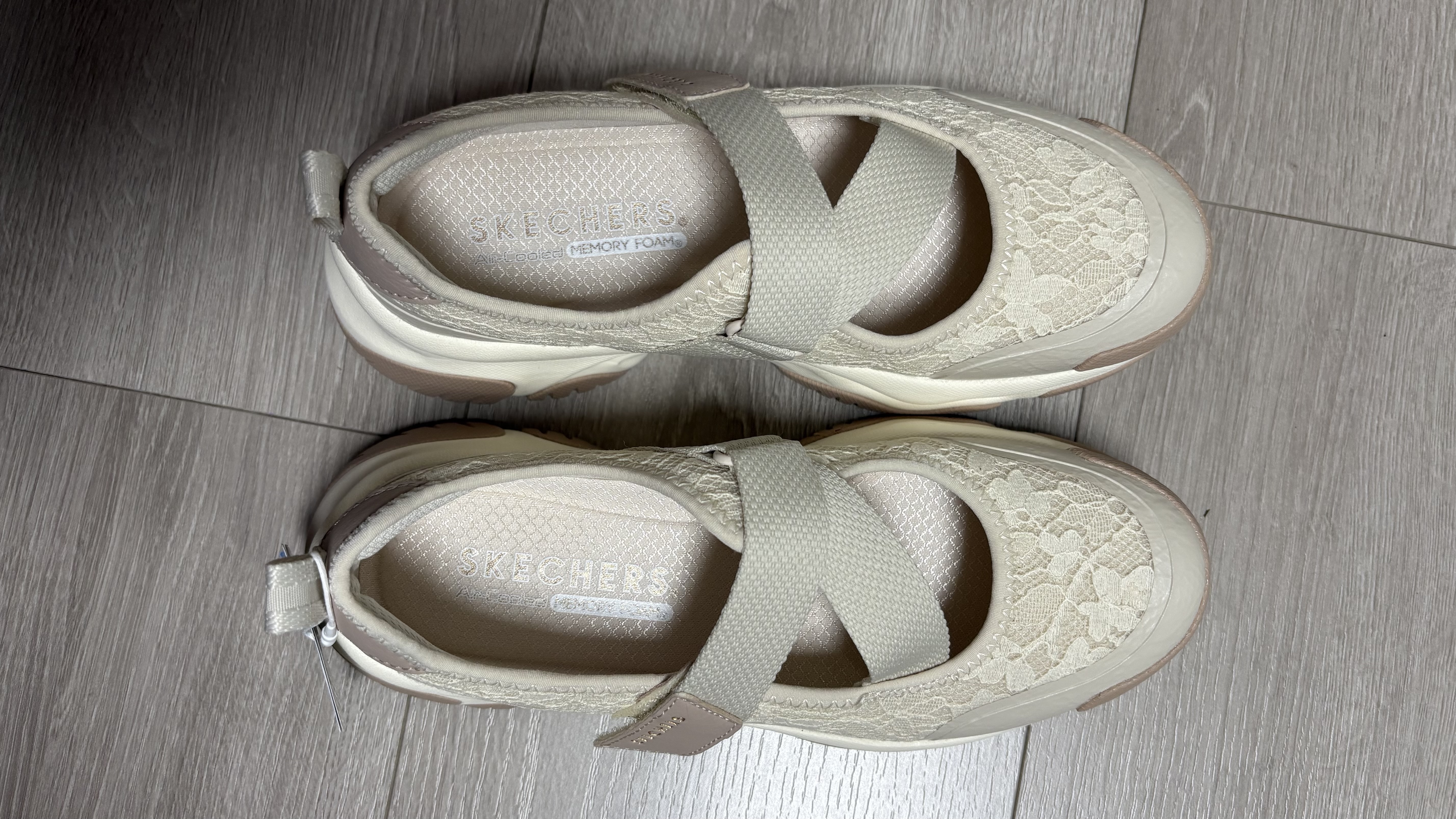 斯凯奇女鞋优雅漫月复古蕾丝增高运动玛丽珍凉鞋177604 实拍图