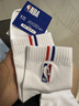 NBA篮球袜子男士夏季网眼透气吸汗休闲运动袜刺绣舒适精梳棉袜4双 实拍图
