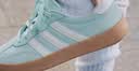 adidas「T头鞋」BARREDA板鞋德训鞋男女阿迪达斯轻运动 薄荷绿/汉玉白/树脂黄   40.5 实拍图