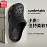 名创优品（MINISO）洞洞鞋女男夏季外穿沙滩凉鞋防滑厚底踩屎感包头凉拖鞋黑色38-39 实拍图