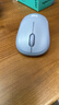 罗技（Logitech）M221 轻音鼠标 无线鼠标 办公鼠标 对称鼠标 带无线微型接收器 雾霭蓝 实拍图