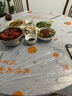 简美家一次性桌布加厚长方形塑料圆桌特大号台布10片独立装 180*180cm 实拍图