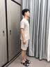 猫人（MiiOW）男士睡衣100纯棉新疆棉纱2026新款夏季短袖长裤两件套薄款家居服 杏色/推荐款 【粗感棉纱舒适安心】 L 【推荐体重120-140】 实拍图