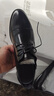 百丽男鞋通勤商务正装牛皮鞋男士婚鞋A2410 黑/内增高5cm-三接头 38 实拍图