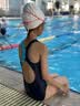 速比涛（Speedo）儿童泳衣经典竞速训练抗氯柔软贴合速干连体泳衣女童 海蓝/蓝 26 实拍图