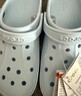 卡骆驰（CROCS）贝雅卡骆班洞洞鞋轻便耐磨一脚蹬休闲鞋女鞋时尚沙滩鞋|205089 白/深蓝-126 41 /42(260mm) 实拍图