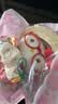 三丽鸥（SANRIO）可爱正版hellokitty包包挂件毛绒公仔钥匙扣小玩偶书包挂饰哈喽kt 正版kt猫眼镜款-【草帽苹果泡泡裙】(红色挂绳+爱 实拍图