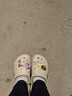 卡骆驰（CROCS）白鹿同款经典云朵洞洞鞋时尚百搭女鞋花园鞋沙滩鞋|206750 骨白色-2Y2(含智必星) 39 (250mm) 实拍图