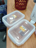 龙士达食品级饭盒微波炉专用可加热密封保鲜盒便当盒上班族带饭 1.1Lx2 实拍图