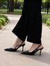 CHARLES&KEITH漆皮尖头斑马纹高跟凉鞋生日礼物送女友CK1-60280477 Black Patent黑色 36 （230） 实拍图
