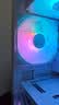 华硕TUF GAMING TR120 雷光 白色机箱风扇 ARGB风扇/PWM温控调速/双层LED阵列/28mm厚扇 实拍图