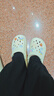 名创优品（MINISO）洞洞鞋女款夏季户外穿eva防滑防臭可DIY沙滩鞋增高凉拖鞋女士 卡其+海洋星星 36-37 实拍图