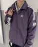 adidas宽松日常舒适运动夹克外套男女春季新款阿迪达斯官方三叶草   暗紫罗兰 (推荐选大一码)   M 实拍图