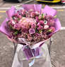 冉子花坊鲜花速递粉玫瑰百合向日葵混搭花束送女友生日礼物同城配送 韩式紫玫瑰绣球混搭花束 实拍图