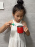 Daisy Leaf 304不锈钢结婚情侣轻奢高颜值抗菌刷牙杯漱口杯牙刷杯牙缸红色 实拍图