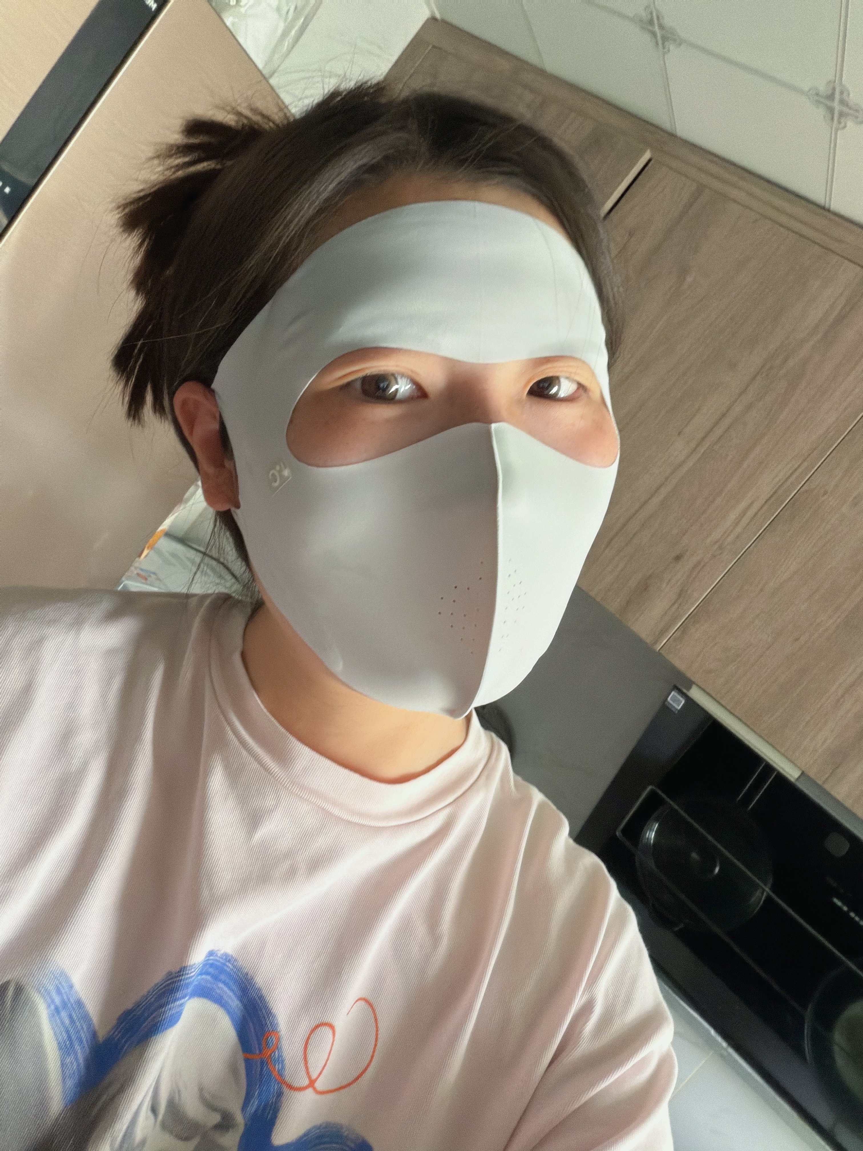 奥克云夏季全脸防护面罩女士防紫外线防晒口罩2026新款透气医美遮脸2只 实拍图