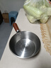 特厚不锈钢平底锅奶锅电磁炉通用不粘锅辅食锅汤锅煮锅蒸锅汤锅 17cm胡桃木锅 实拍图