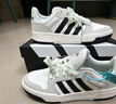 adidas ENTRAP美式校园风运动少年感复古篮球风板鞋男女阿迪达斯   白色/黑色/矾土棕   36 实拍图