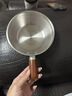 特厚不锈钢平底锅奶锅电磁炉通用不粘锅辅食锅汤锅煮锅蒸锅汤锅 胡桃木锅17cm 实拍图