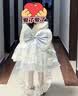 G.duck童装洛丽塔公主裙儿童连衣裙夏季2026生日礼服女童裙子超仙蓬蓬裙 蓝色裙子加拖尾 140 实拍图