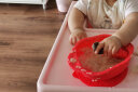 marcus马库狮婴儿童宝宝碗勺套装不锈钢勺叉辅食碗防摔训练餐具 红色 晒单实拍图