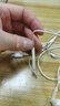 联想（Lenovo）有线耳机 HIFI音质高解析音频带麦降噪直播k歌唱歌音乐运动半入耳式游戏电脑耳机3.5mm YF01米色 实拍图