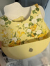 babycare围兜婴儿辅食吃饭饭兜小宝宝防水吃饭兜婴儿口水巾儿童硅胶围嘴黄 实拍图