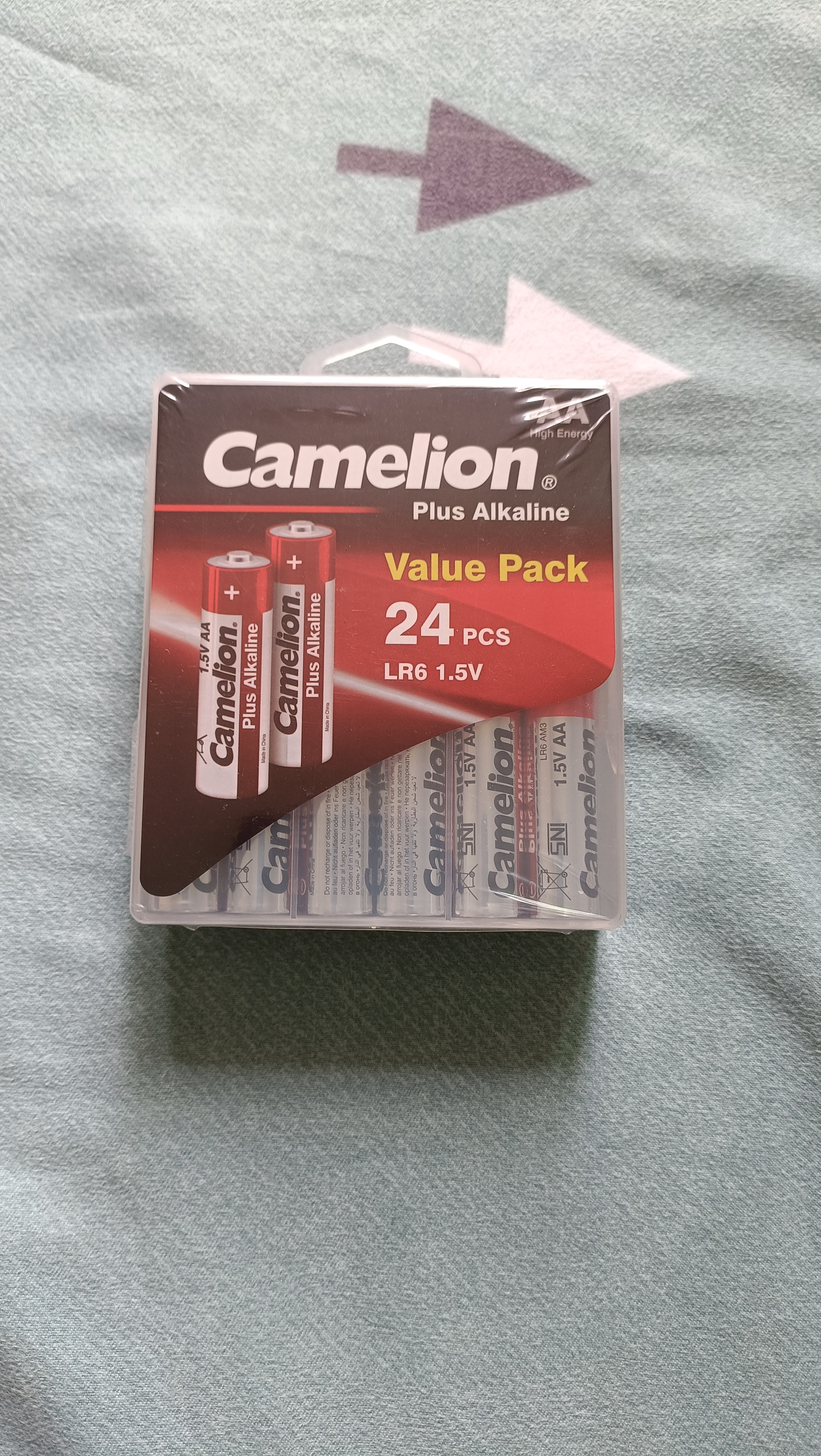 飞狮（Camelion）5号/AA/LR6 碱性电池 24节 鼠标/体脂秤/玩具/相机/指纹锁/话筒/血氧仪/耳温枪/应援粉丝灯牌 实拍图
