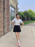 班尼路（Baleno）100%纯棉短裤女2026年夏季新款外出游玩高腰宽松阔腿裤百搭三分裤 实拍图