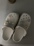 名创优品（MINISO）洞洞鞋男女款EVA夏外穿沙滩凉鞋防滑踩屎感包头情侣 白色+海星 实拍图