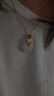 老凤祥和田玉平安扣银项链女款妈妈生日礼物玉吊坠送女朋友老婆母亲饰品 实拍图