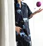 野兽派家居（tbh）软棉棉天丝棉条纹睡衣套装男女同款家居服套装  短款M礼物 实拍图