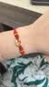 中国黄金（CHINA GOLD）黄金手链男女款足金祥云纹平安扣手绳转运珠情人节生日礼物送男友 【今/次日达】祥云纹平安扣手绳【A款红绳】约0.3g 实拍图