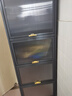 帅仕（shuaishi）厨房用具置物架落地餐边橱柜冰箱夹缝收纳碗柜微波炉烤箱储物柜子 灰【顶层加高】5层50长36深-特厚款 实拍图