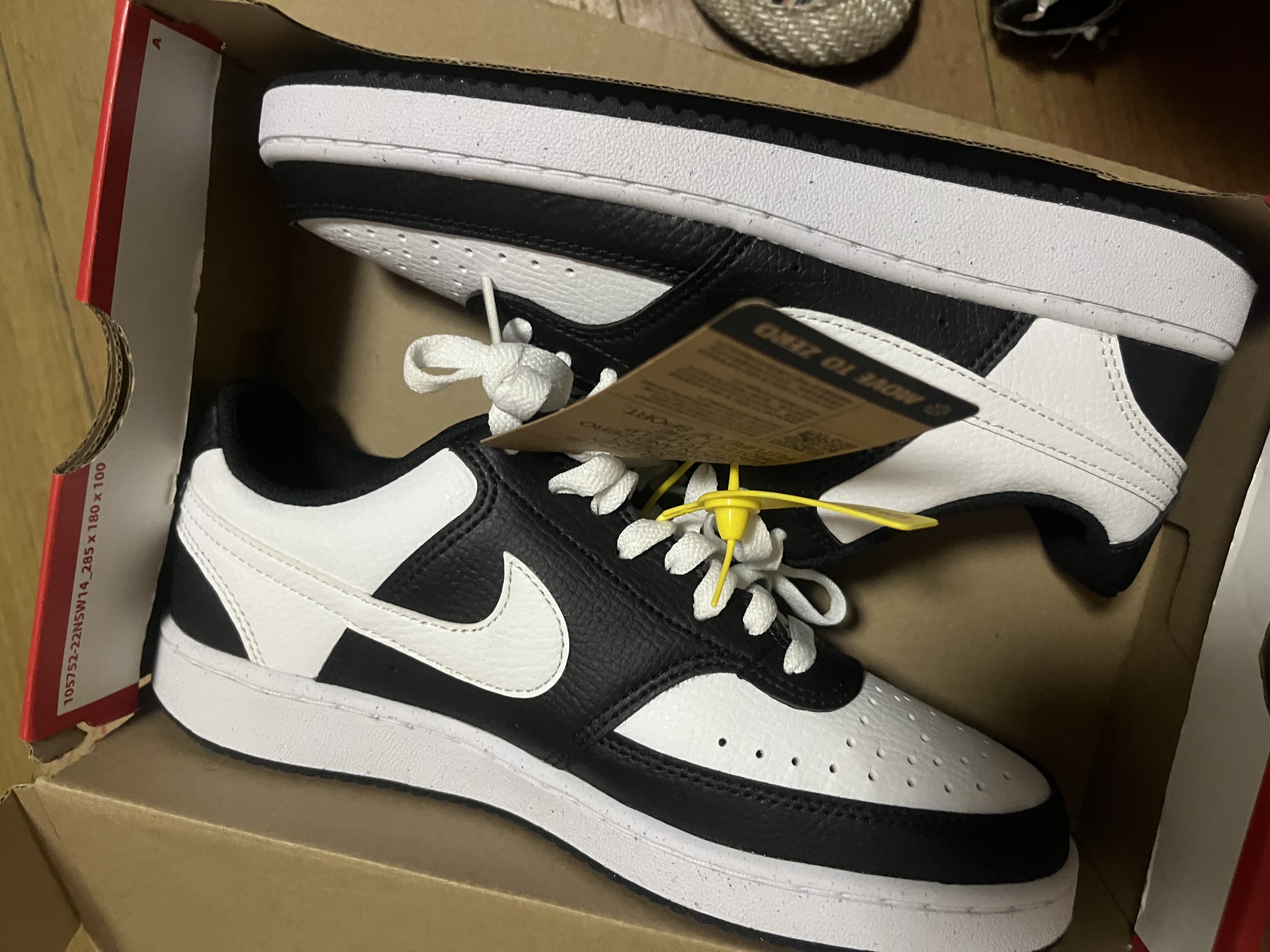 耐克NIKE板鞋女子减震COURT VISION运动鞋DH3158-003黑白38 实拍图
