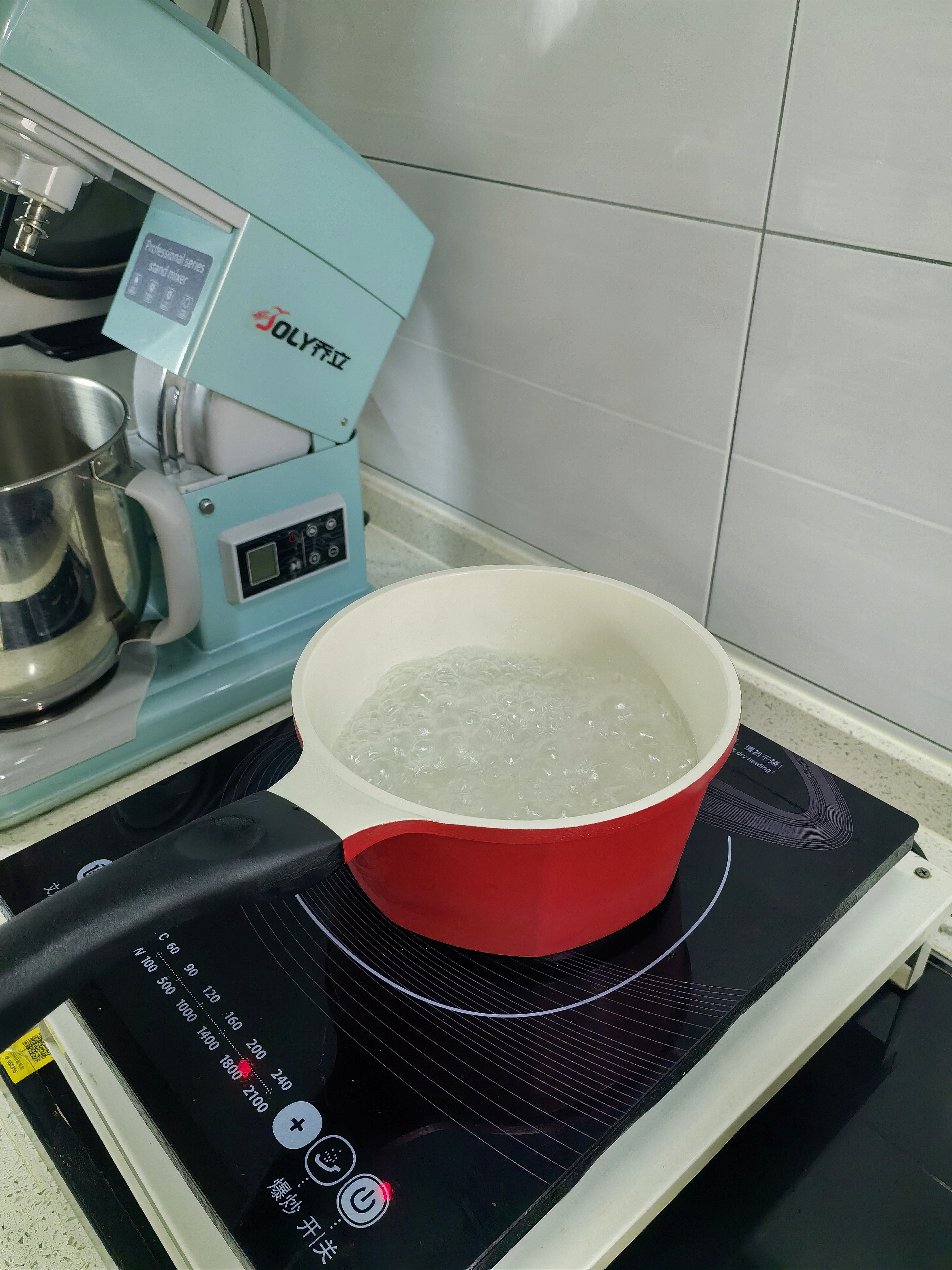 乐扣乐扣（LOCK&LOCK） 陶瓷奶锅不粘锅泡面锅 热奶小婴儿宝宝辅食锅 复底电磁炉通用 红色【升级款】 18cm 18cm 实拍图