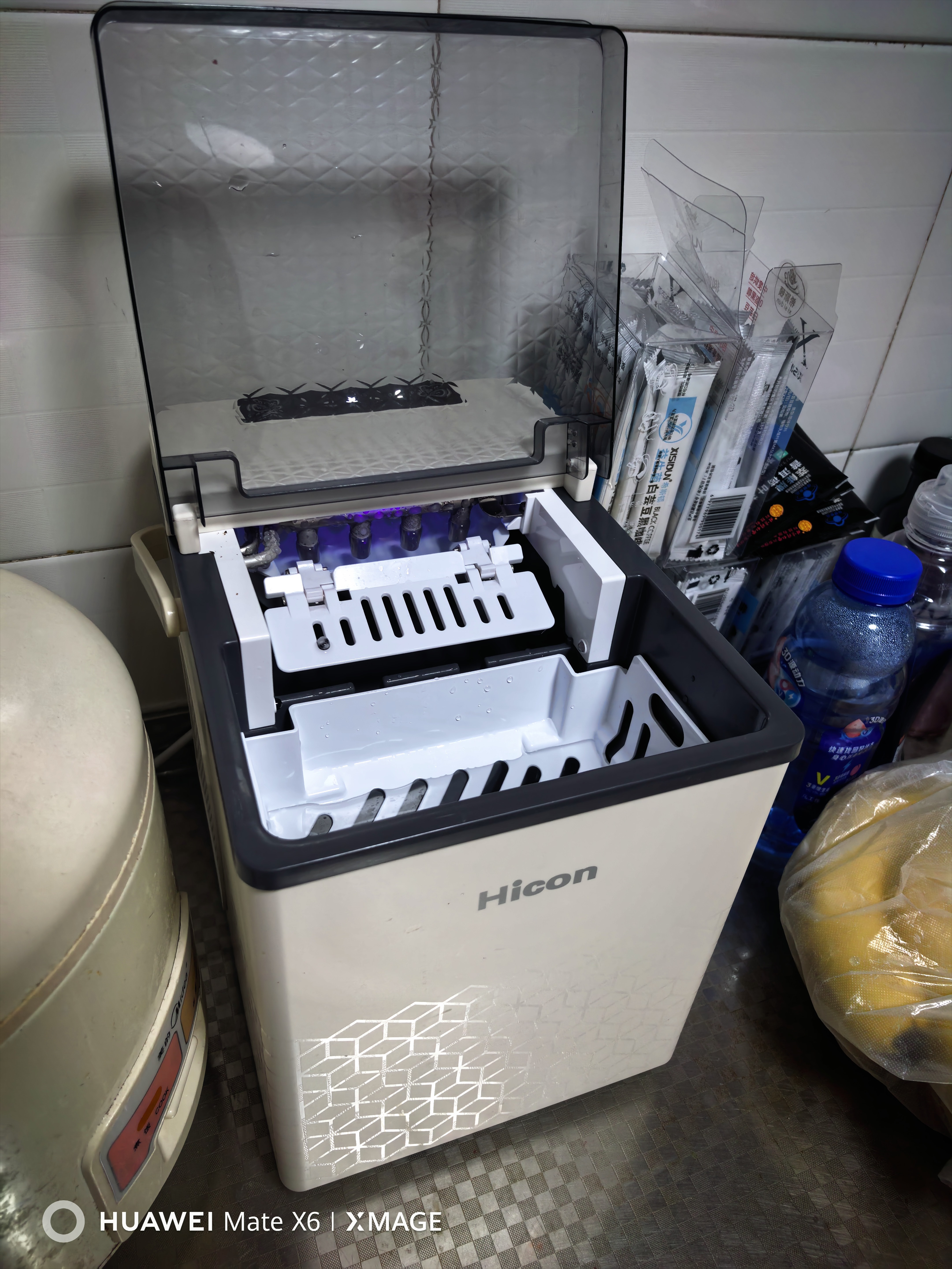 惠康制冰机小型家用宿舍学生15KG迷你寝室全自动制冰机器圆冰制作机便携把手商用奶茶咖啡冰块制冰模具 【新款-UV-把手】自动清洗+大小冰+抗菌内胆 实拍图