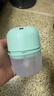 绞肉机小型打蒜器家用绞蒜切蒜器多功能辅食料理机电动蒜泥神器蒜蓉机自动切菜机压蒜器 浅绿色- 0.26L （升级大电机） 实拍图