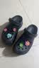 卡骆驰（CROCS）檀健次同款复古小鲸鱼洞洞鞋时尚厚底洞洞鞋花园鞋206302 黑色-001(含智必星) 38 (240mm) 实拍图