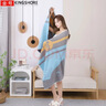 金号纯棉加厚浴巾家用吸水运动洗澡巾男女大毛巾 140*72cm 500g 兰色 实拍图
