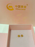 中国黄金（CHINA GOLD）18K金玫瑰花耳钉女款花朵直针款耳饰品情人节生日礼物送女友爱人 18K玫瑰花耳钉+玫瑰礼盒 实拍图