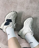 NEW BALANCE NB327官方夏季休闲鞋男鞋女鞋情侣舒适增高鞋百搭潮流厚底运动鞋 米灰色/白色 MS327FE 44 (脚长28cm) 实拍图