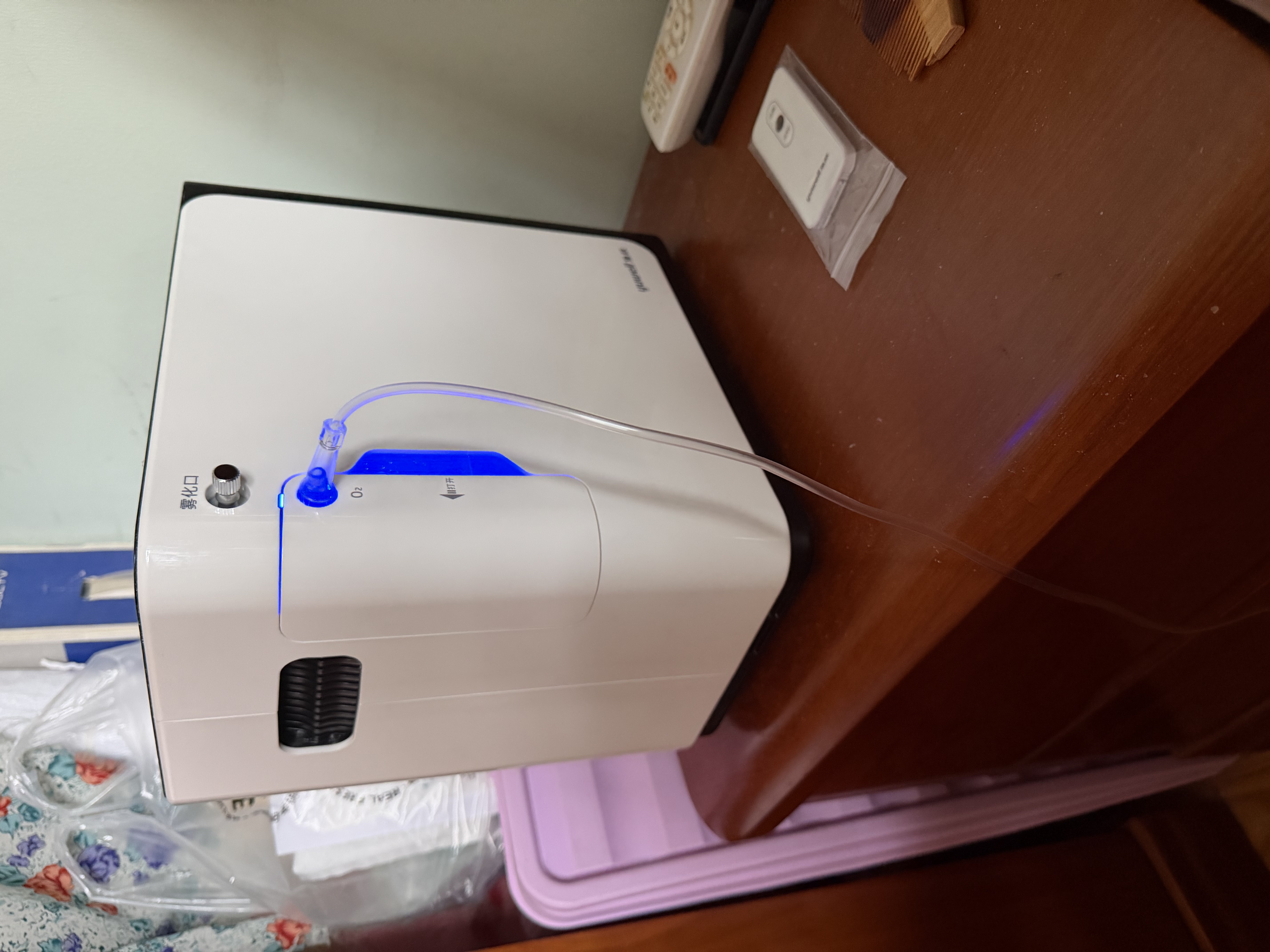 鱼跃吸氧机5升L家用制氧机老人孕妇用呼吸制氧雾化一体机轻音吸氧机 【制氧雾化一体】5升氧可调+轻音制氧+24h定时 实拍图