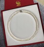 中国黄金（CHINA GOLD）天然正品淡水珍珠项链妈妈款素珠锁骨链生日礼物送女友老婆纪念品 （百里挑一）珍珠素链-6-8mm 实拍图